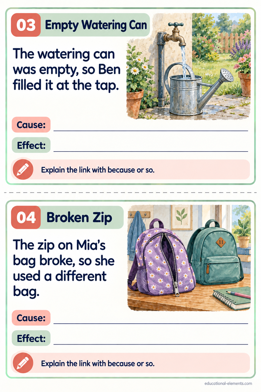 Cause and Effect Cards 03-04